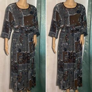 NWOT Vintage 80s Women’s 2 Piece Shirt & Skirt Set